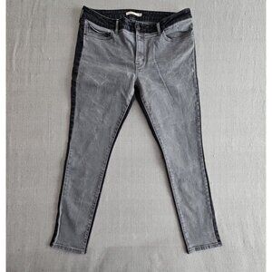 Levi's 711 Two Tone Skinny Jeans Women's Size 32/30 Color Black and Gray